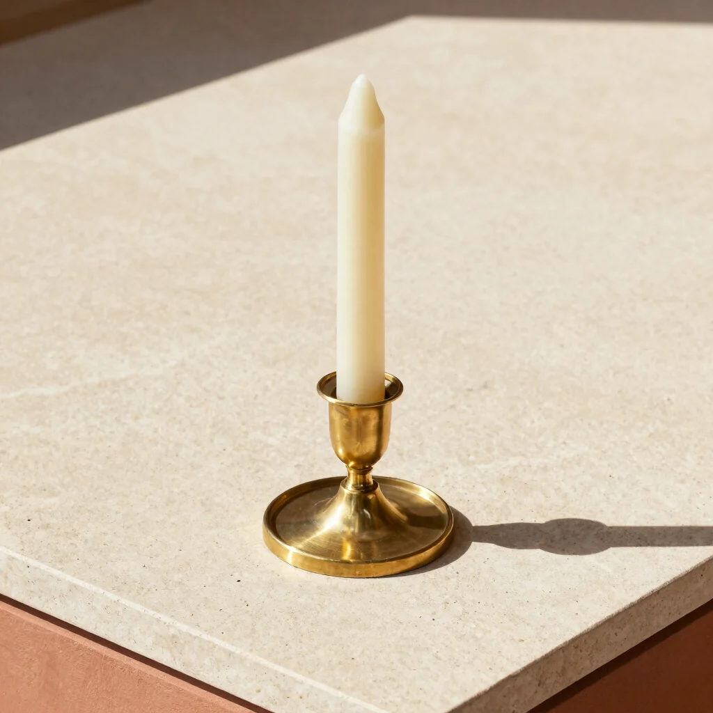 Quiet Brass Taper Holder